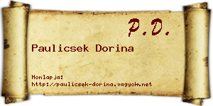 Paulicsek Dorina névjegykártya